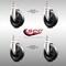 Service Caster 5 Inch 316SS Hard Rubber Wheel Swivel 3/8 Inch Threaded Stem Caster Set SCC SCC-SS316TS20S514-HRS-381615-4 - alternate 2